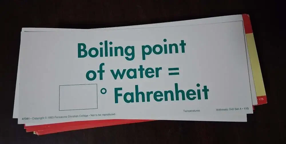Arithmetic cards